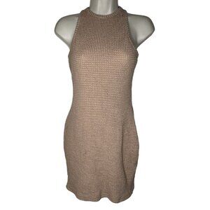 Shein Womens Mini Dress Beige Size Médium (6)  sleeveless long neck